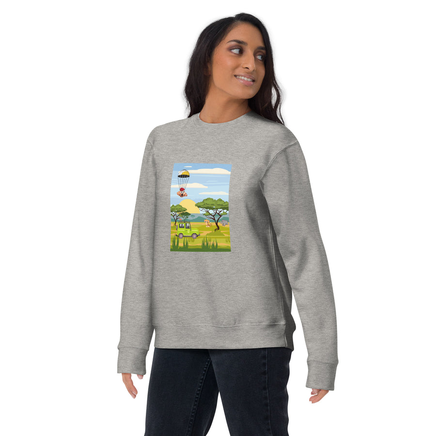 Le Safari de Croissants Unisex Premium Sweatshirt