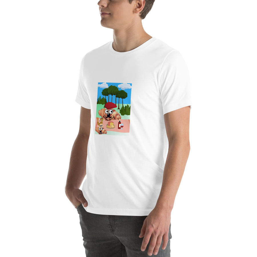 Picnic avec bébé Croissant Unisex t-shirt