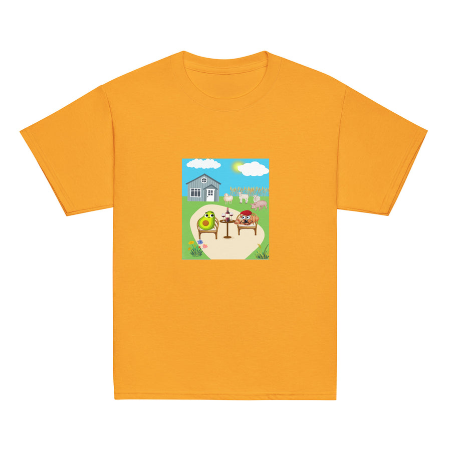 Monsieur Croissant at the Farm Youth classic tee