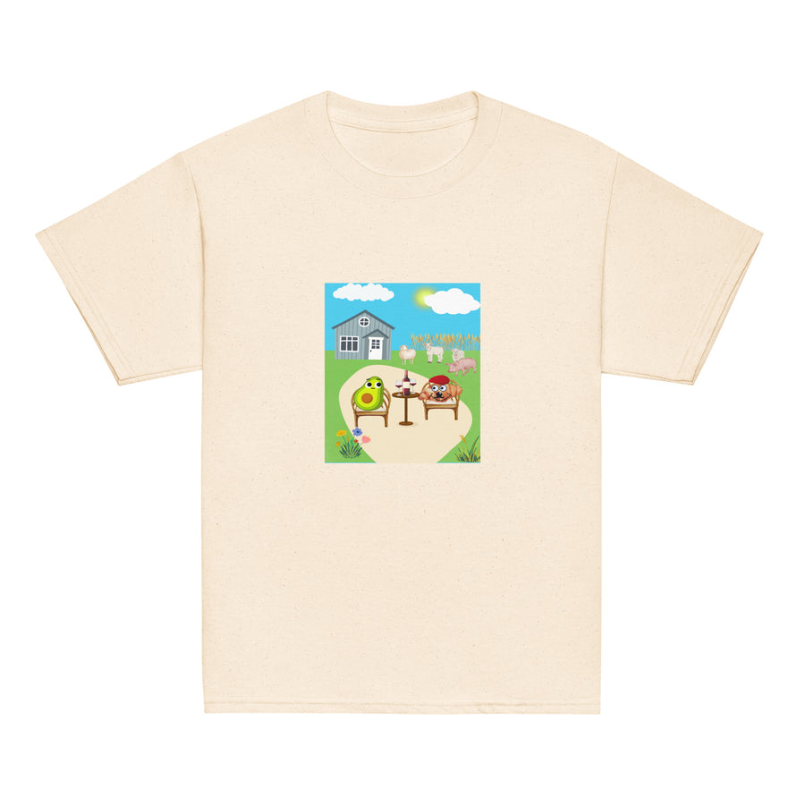 Monsieur Croissant at the Farm Youth classic tee