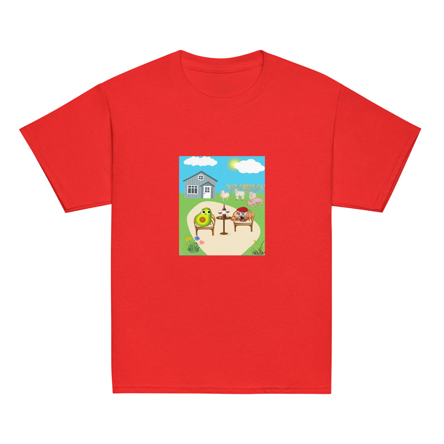 Monsieur Croissant at the Farm Youth classic tee